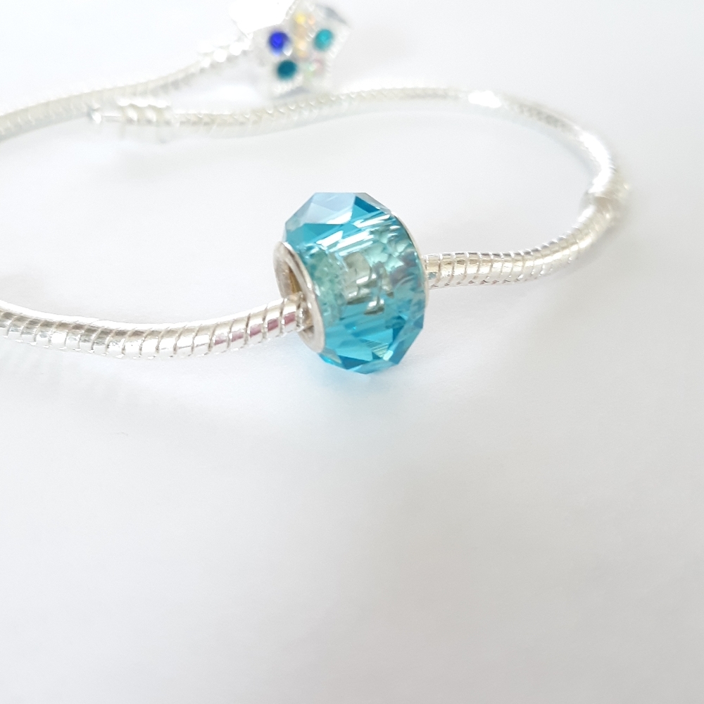 Blue Morono Glass Charm | Fits Pandora